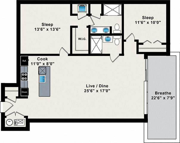 Floorplan - 1846 W Division Apartments