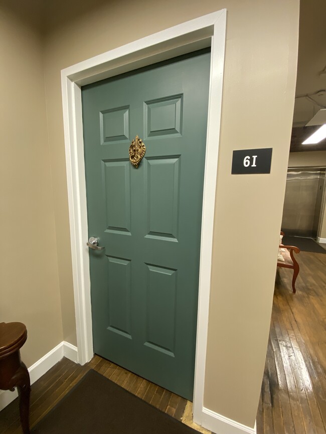 Entry door to loft apartment on 6th (top)floor - 901 Jefferson St