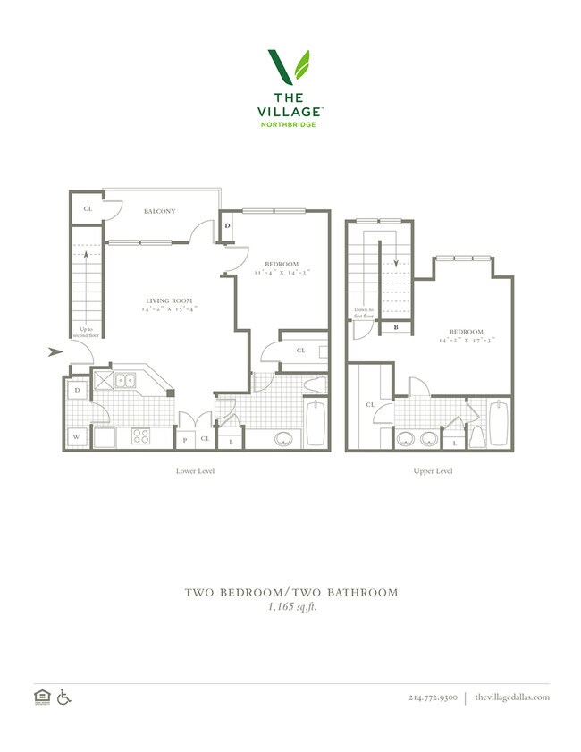 One Bedroom/One Bath - 1165sf - The Village Northbridge