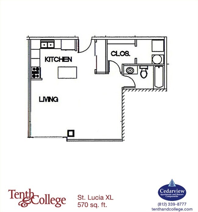 Floorplan - Tenth & College Apartments