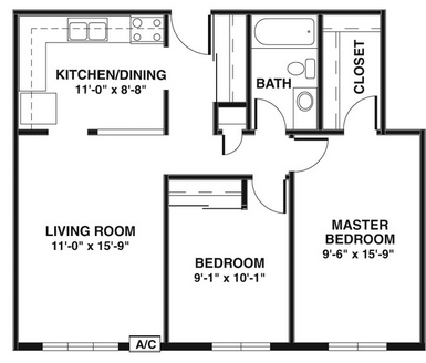 2BR/1BA - Pheasant Ridge Apartments