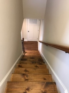 Beautiful hardwood stairs to the sleeping and bathing area - 2312-A Belle Ave NE