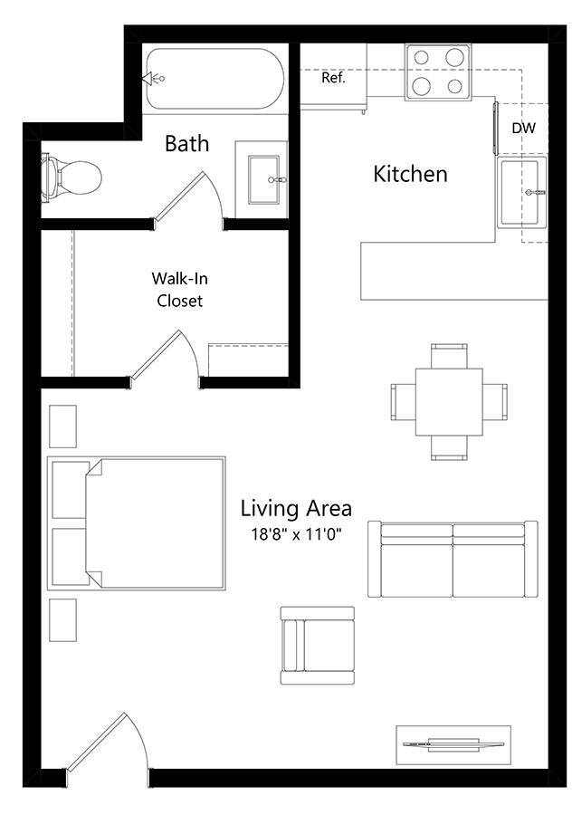 Floorplan - Terrace View Apartments