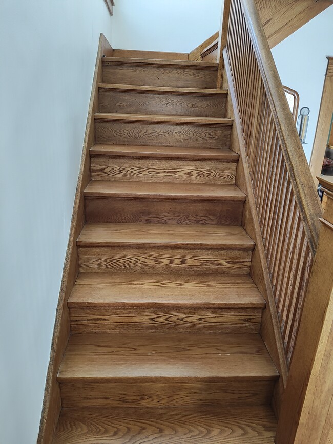 Stairway, gleaming hardwood floors - 413 N Geneva St