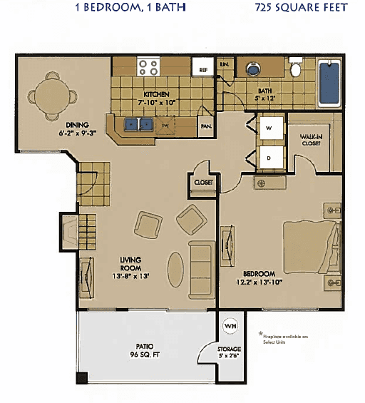 Basic floorplan layout for visual. This condo is upgraded however! - 3830 E Lakewood Pky E