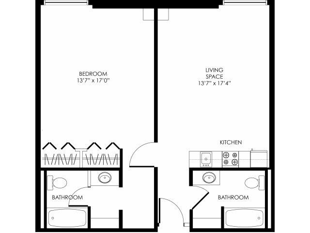 Floorplan - E Street Flats - Student Housing