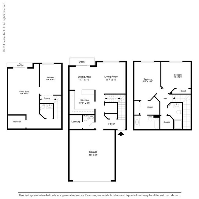 Floorplan - Oaks Lincoln Townhomes