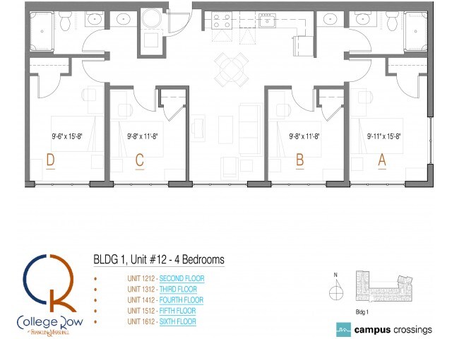 4 Bedroom - Campus Crossings at College Row