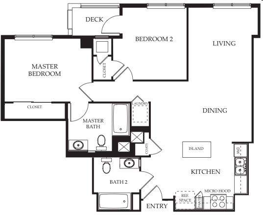 2BR/2BA - Skyline at Tamien Station Apartments