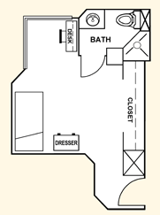 Floor Plan Private Studio - Dobie Twenty21 Student Spaces