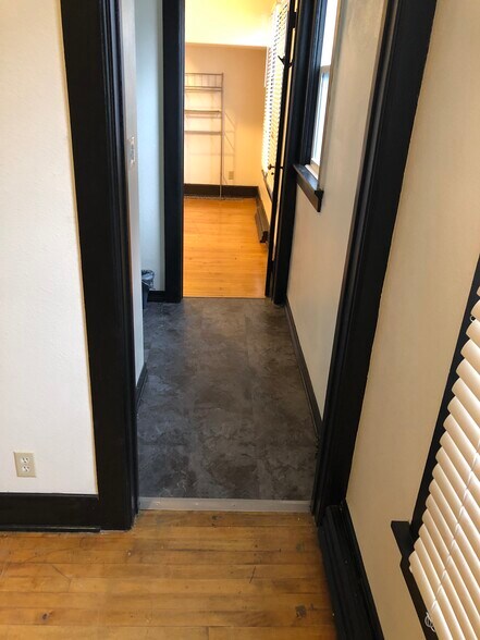 Bathroom into bedroom - 810 Swift Ave