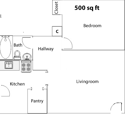 1BR/1BA - The Villas at Park Terrace