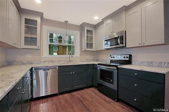 updated kitchen w granite countertop - 8208 Chamberlayne Rd