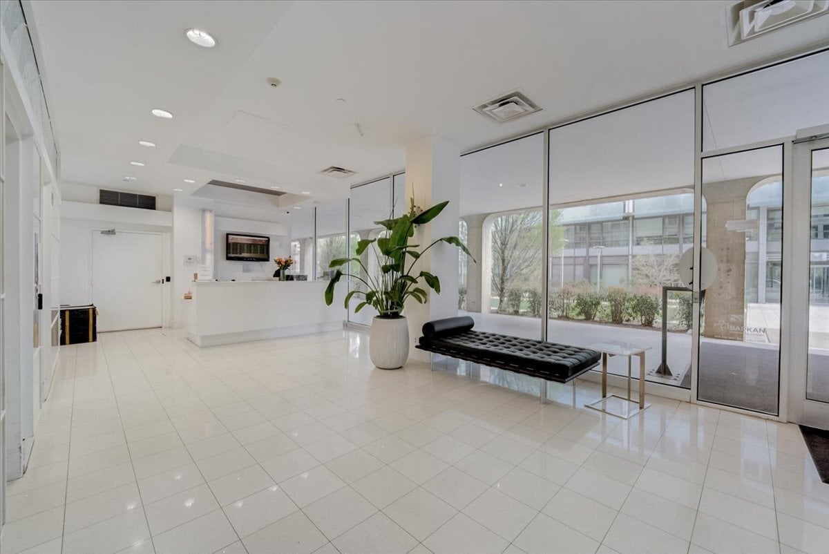 Entrance foyer with building concierge including package service, and overnight security. - 1101 3rd St SW