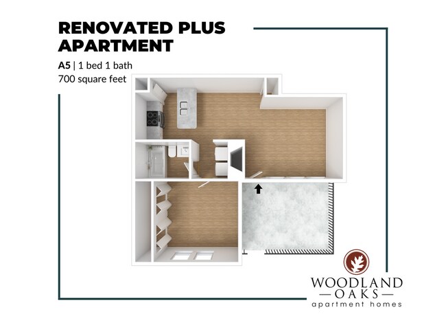 A5 Renovated Plus Floor Plan - Woodland Oaks