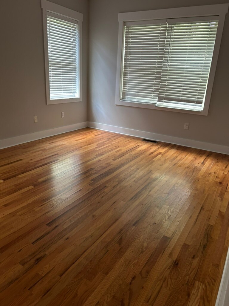 Bedroom with two windows, refinished hardwoods (current photo) - 144 Estelle Park Dr