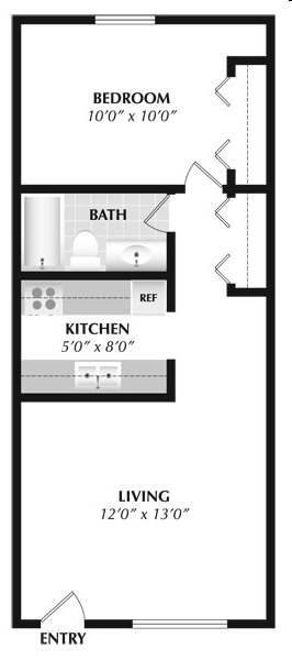 1BR/1BA - Kings Lane Apartments