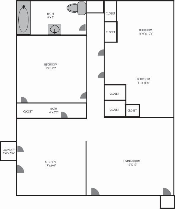 3BR/2BA - Stonleigh Court Apartment Homes