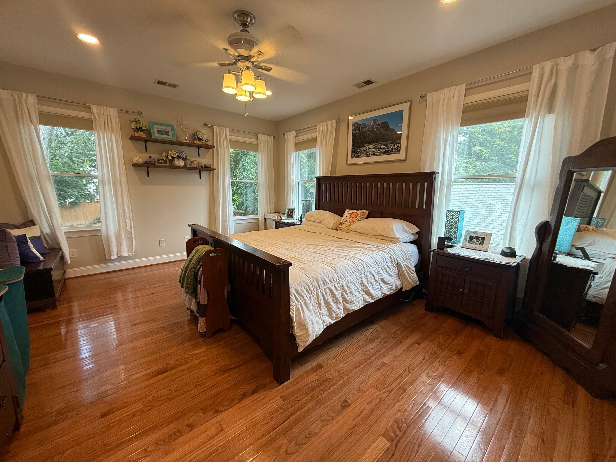Master Bedroom with ceiling fan and lots of light - 5715 7th St N