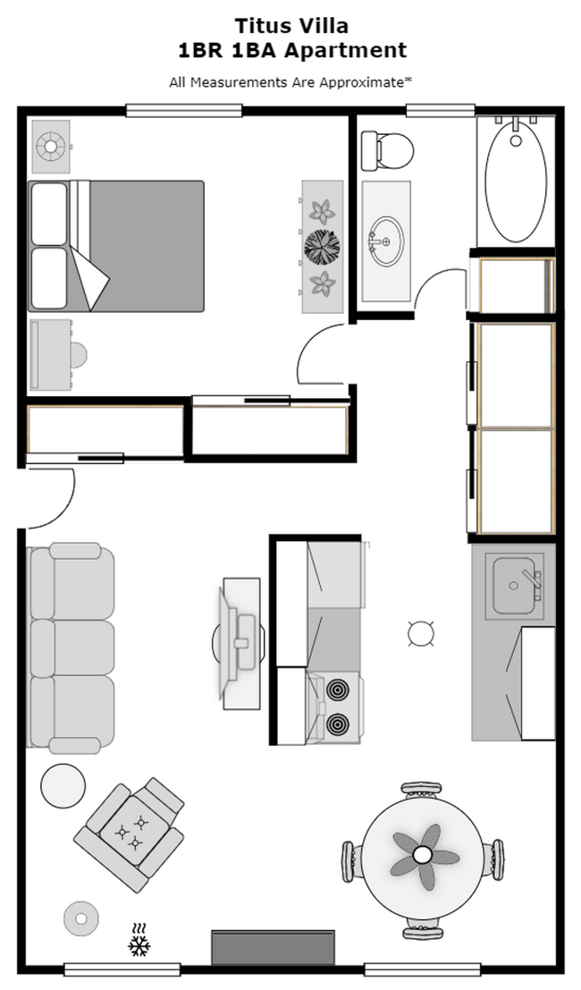 Floorplan - Titus Villa Apartments