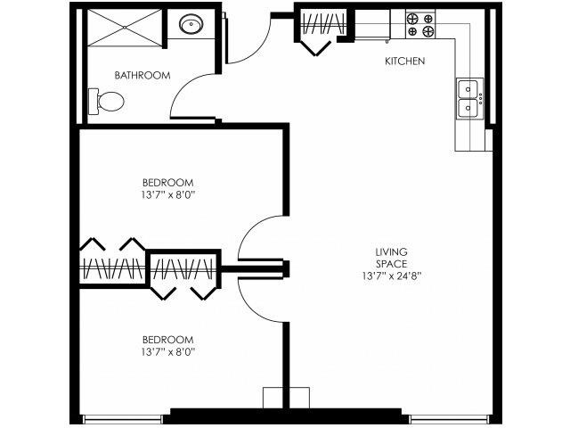 Floorplan - E Street Flats - Student Housing