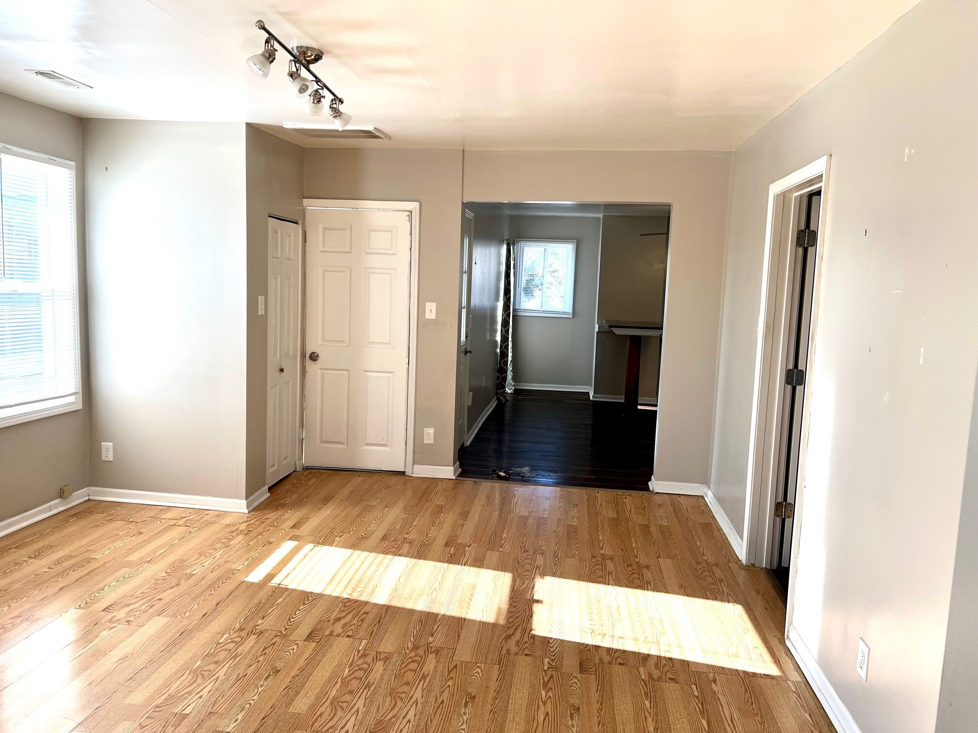 Living room into the kitchen/dining - 233 East 19th Street