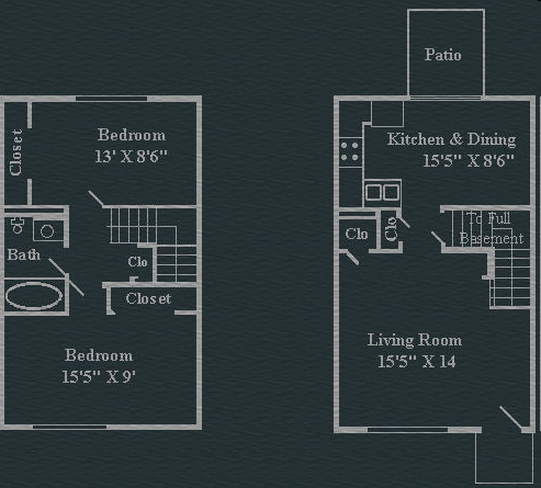 2BR/1BA - Westerfield Townhouses