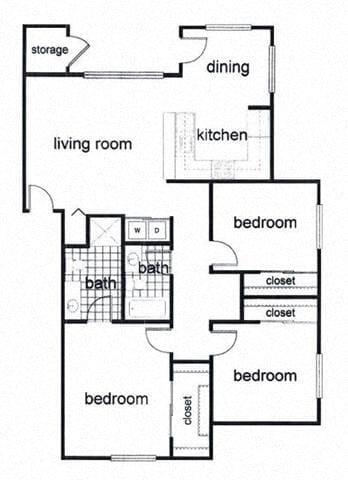 Floorplan - Courtside Apartments
