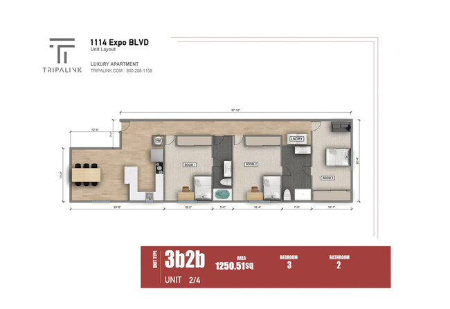 Floorplan - 1100 Exposition Blvd-Private Suite Co-Living