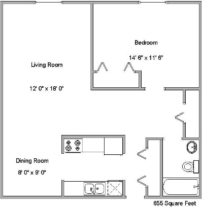 Floorplan - Hawn Apartments