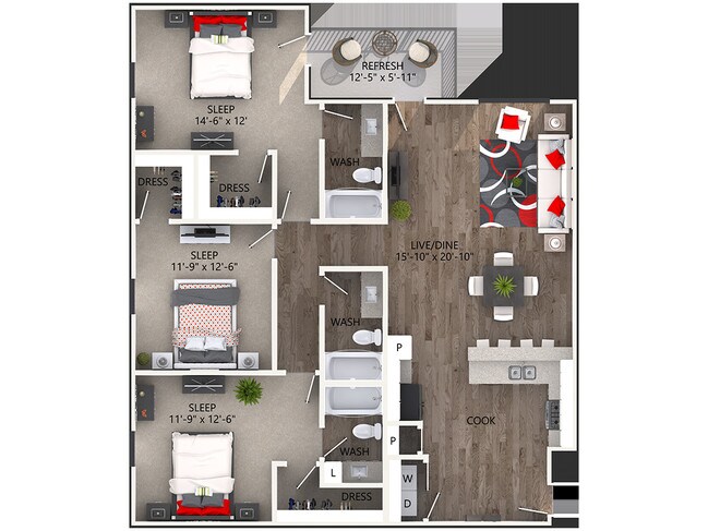 Floorplan - Reatta Ranch Apartments
