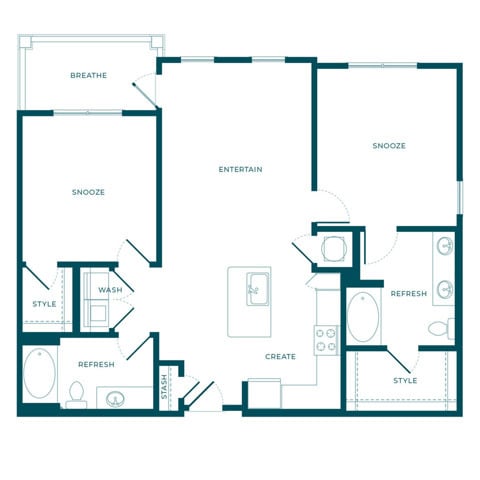 B1 Floor Plan - The Southern at Santa Rosa Beach