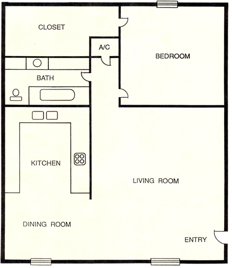 1BR/1BA - French Quarter Apartments