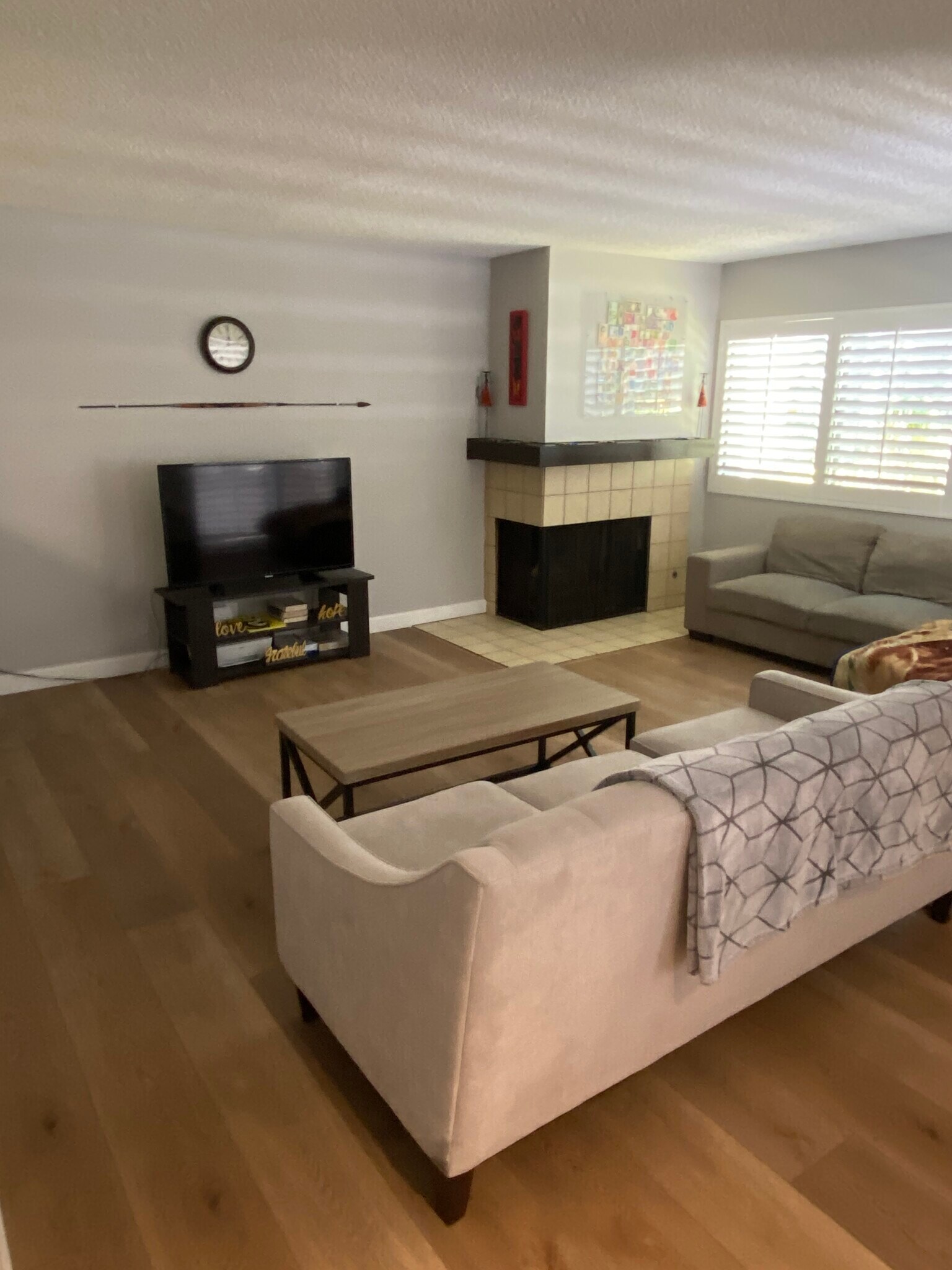 Living Room with Fireplace - 365 W Alameda Ave