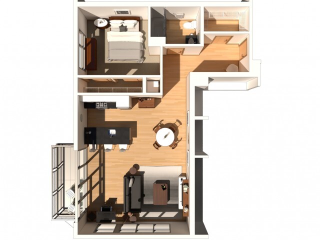 Flourish - 1 Bed / 1 Bath - 884 SF - Encore