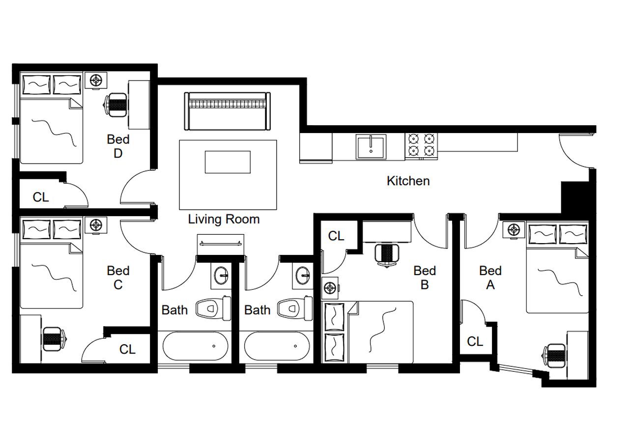 Building Photo - Private bedroom in 4 bed/2 bath Home