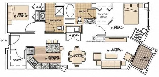 Floorplan - Marketplace and Main Apartments