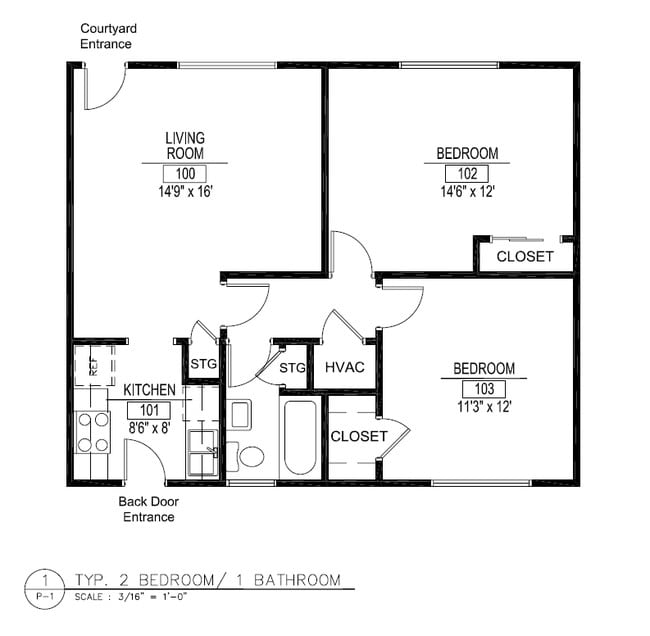 Floorplan - 2400 Beverly Hills Dr