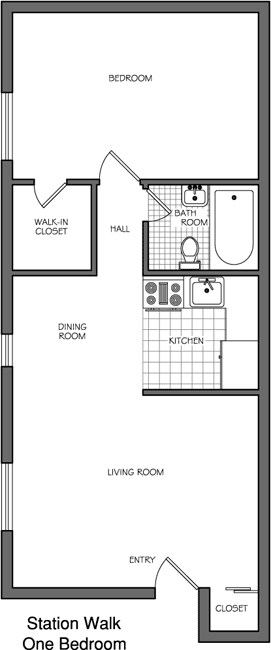 1BR/1BA - Station Walk Apartments