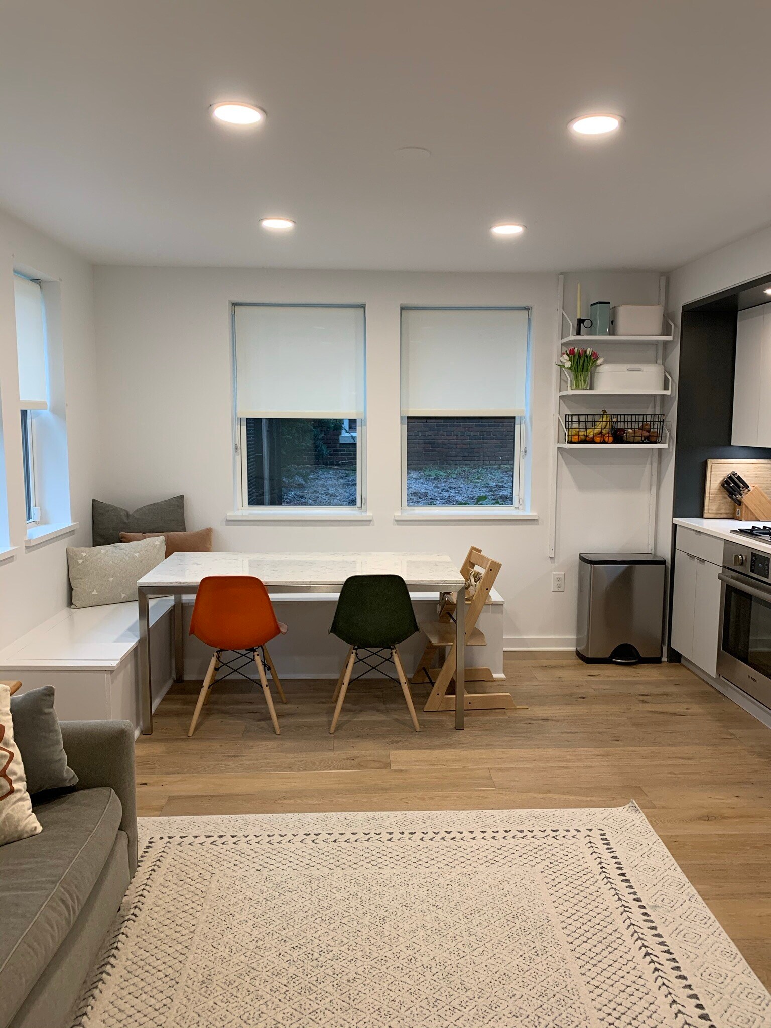 Built in dining bench - 129 W St NW