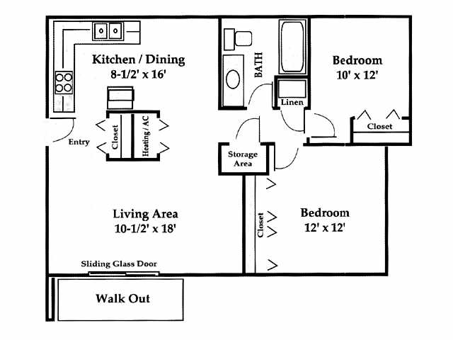 Floorplan - Woodfield Apartment Homes