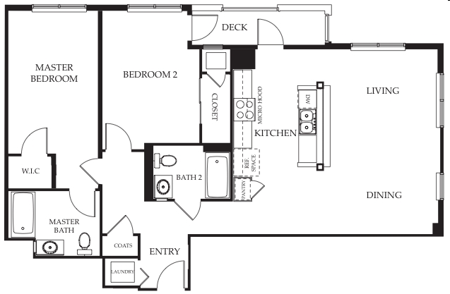 2BR/2BA - Skyline at Tamien Station Apartments