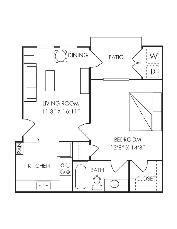 1 Bed/1 Bath - Villas at Bulverde