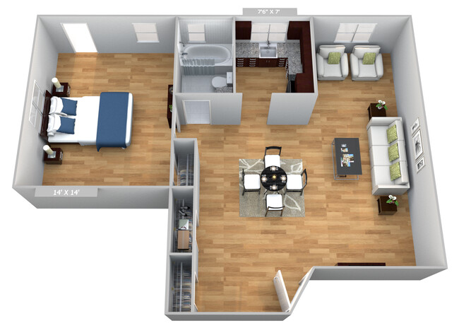 Floorplan - Park Row and New Scotland Gardens Apartments