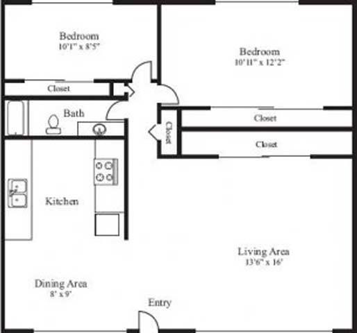 Floorplan - Crestwood Apartments