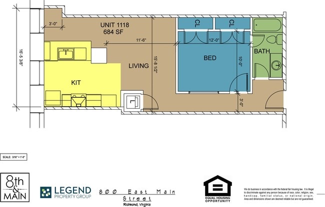 Floorplan - 8th and Main - All Utilities Included