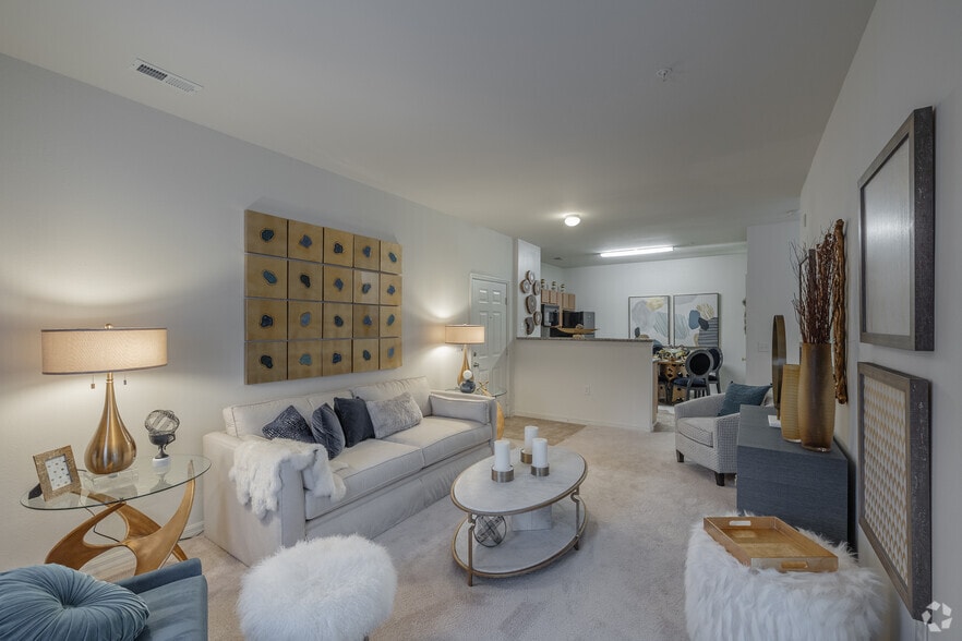 2BR, 2BA Sunroom - 1,035SF - Living Room and Kitchen - Boltons Landing