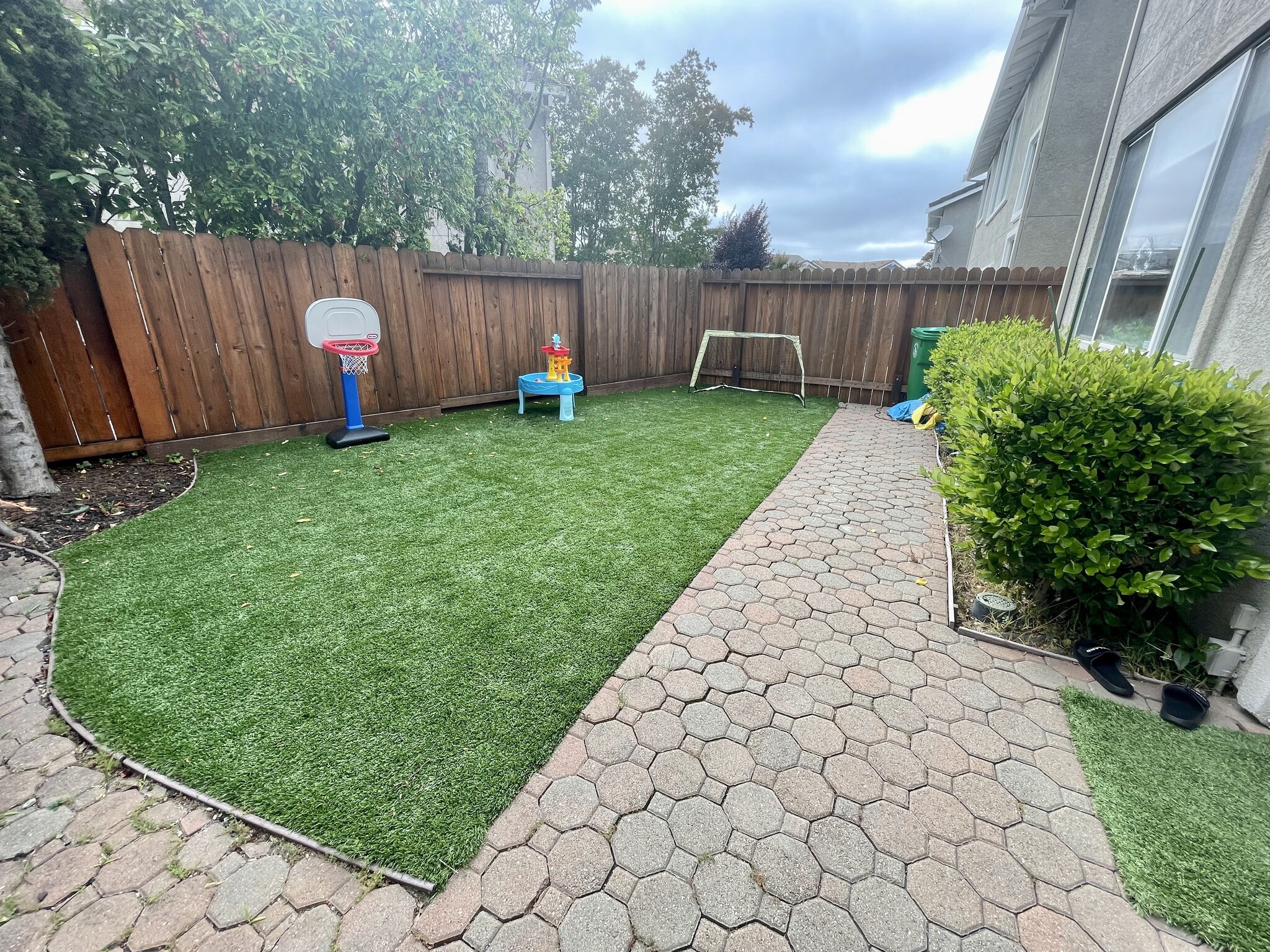 Artificial Turf in Backyard - 25521 Conley Downs Dr