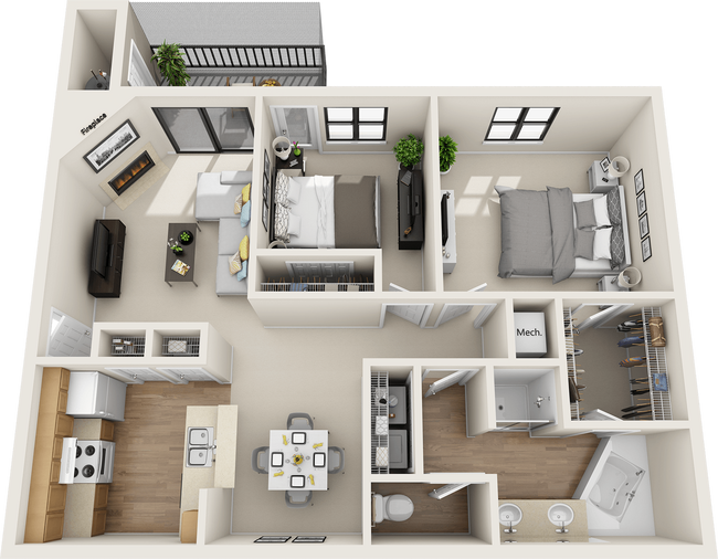 Floorplan - St. Johns Forest Apartments