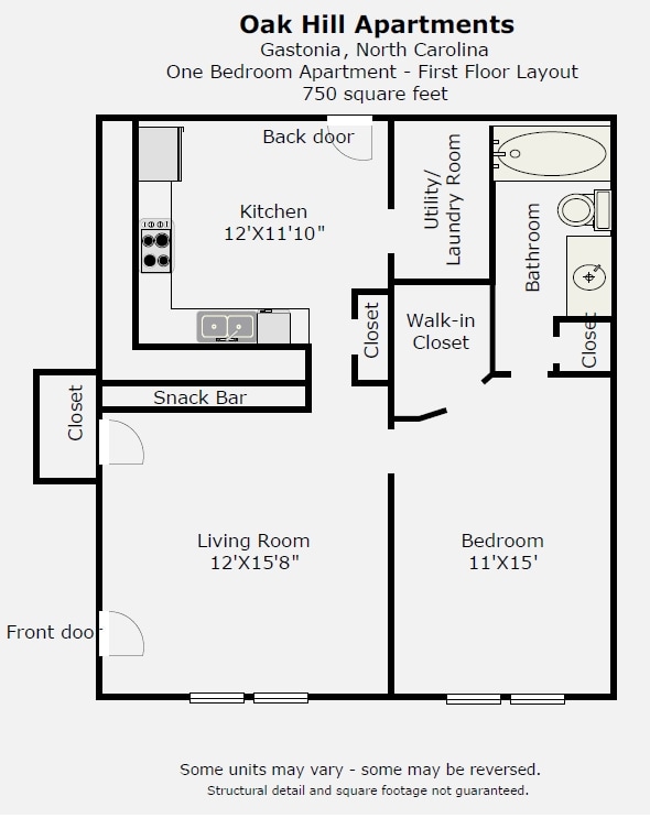 1BR/1BA - Oak Hill Square